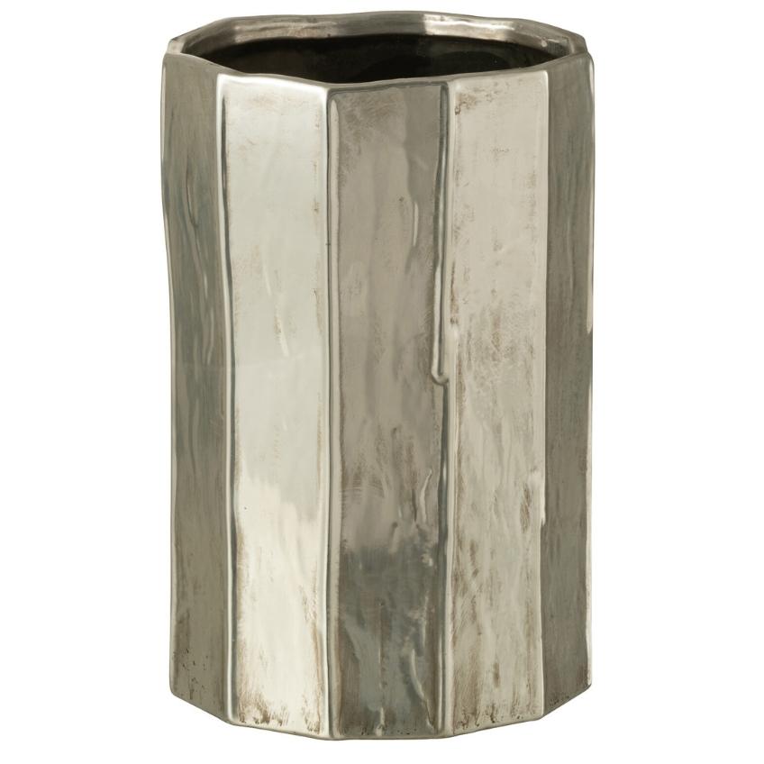 Stříbrná keramická váza J-line Agelisa 30 cm